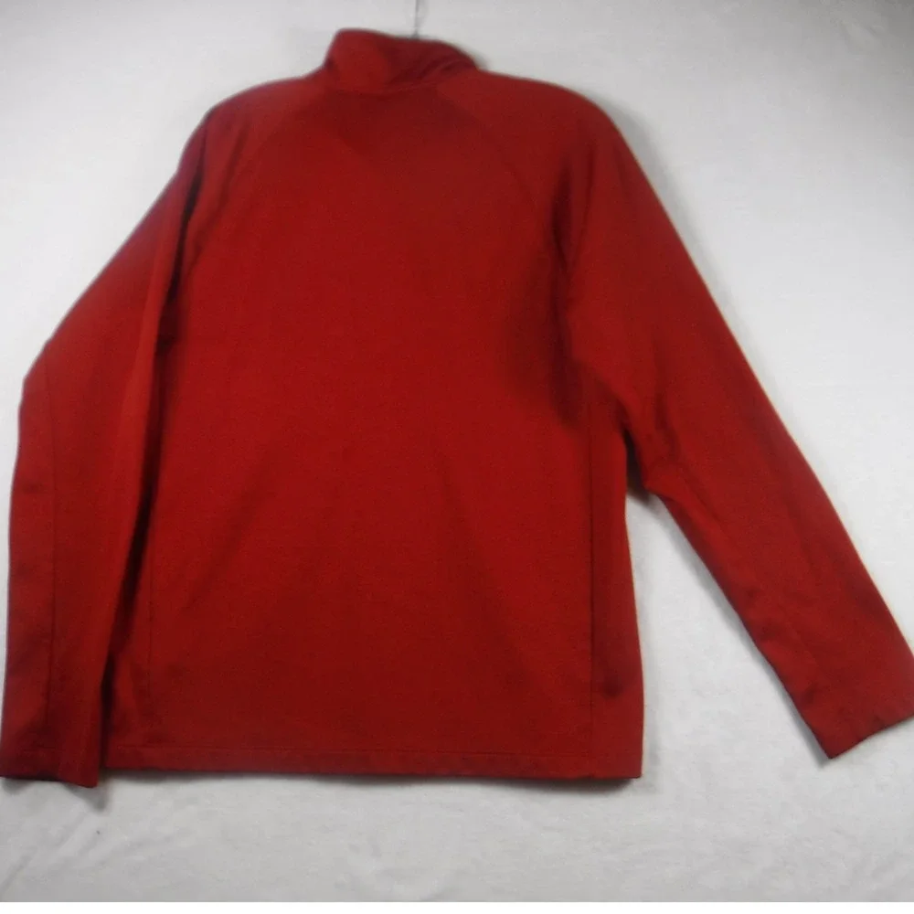 The North Face Mens Red Quarter Zip Pullover Fleece Jacket Size Large Hiking